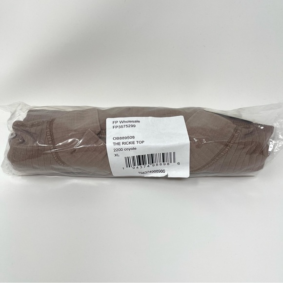 Free People The Rickie Top long sleeve top in coyote - Picture 5 of 6